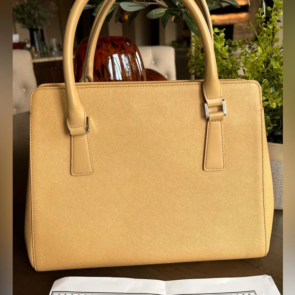 Burberry Leather Tan Satchel Bag - Picture 5 of 15